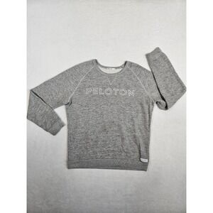 Marine Layer Top Women's Small Gray Crew Neck Sweatshirt Long Sleeve Peloton USA